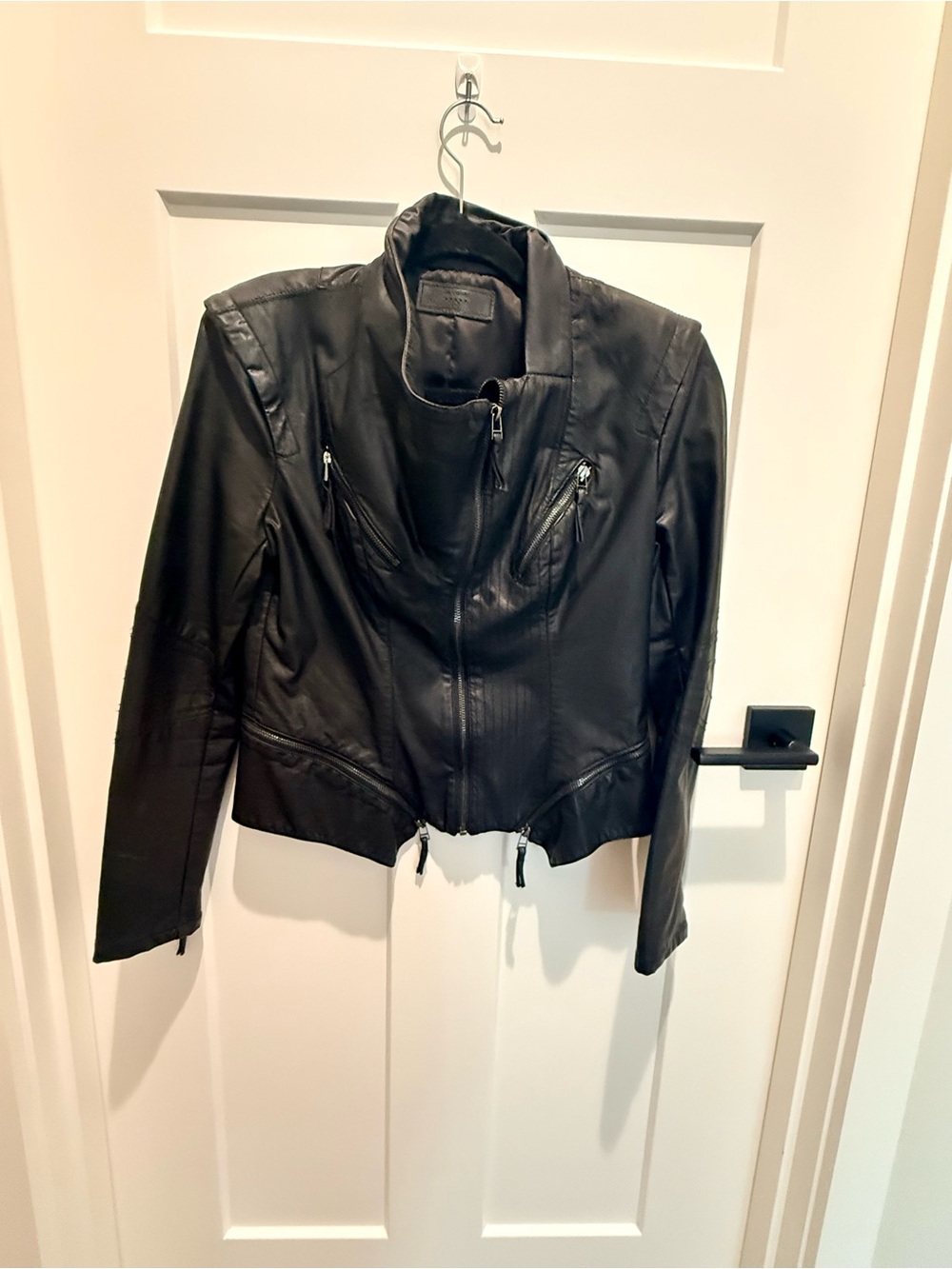 Blank NYC Black Leather Moto Jacket